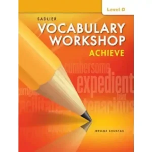 Vocabulary Workshop Achieve Se Gr 9 Lvl D