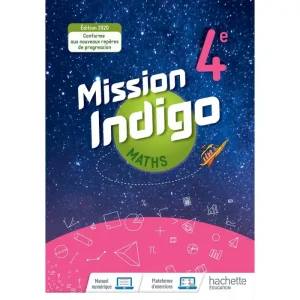 Mission Indigo Mathématiques Cycle 4  4ème  Livre Élève  Éd 2020