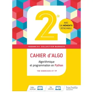 Barbazo Algo 2nde - Cahier D'exercices - Ed. 2019