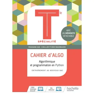 Barbazo Cahier D'algo Mathématiques Terminales Spécialité - Ed. 2020