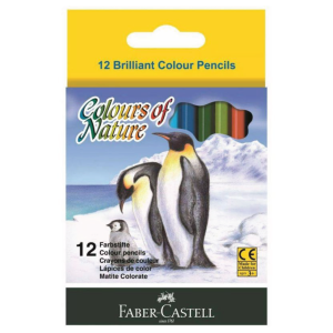 Faber-Castell "Colours of Nature" – 12 Brilliant Wood-Cased Colour Pencils (Penguin Edition)