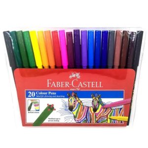 Faber-Castell Colour Washable Fiber Pens (20 Pack)